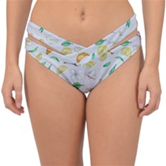 Tea Drinking Welding Tea Bag Double Strap Halter Bikini Bottom