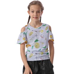 Tea Drinking Welding Tea Bag Kids  Butterfly Cutout Tee