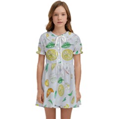 Tea Drinking Welding Tea Bag Kids  Sweet Collar Dress