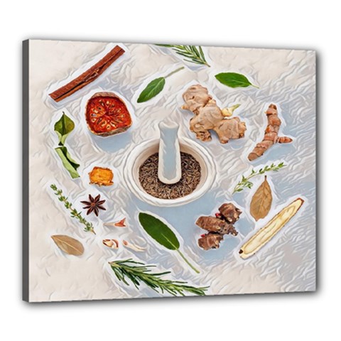 Healthy Ingredients Canvas 24  X 20  (stretched) by ConteMonfrey