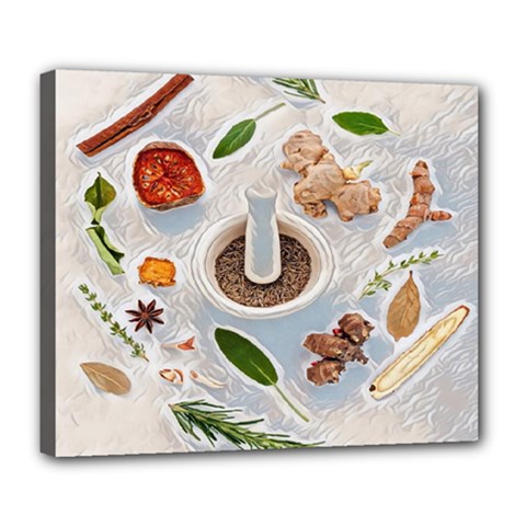 Healthy Ingredients Deluxe Canvas 24  X 20  (stretched) by ConteMonfrey