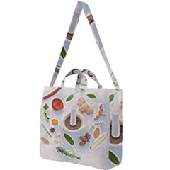 Healthy Ingredients Square Shoulder Tote Bag by ConteMonfrey