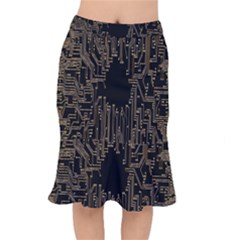 Circuit-board Short Mermaid Skirt by nateshop