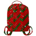 Xmash Christmas Stars Red Background Star Flap Pocket Backpack (Large) View3