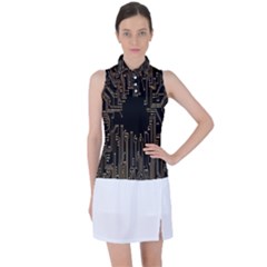 Circuit-board Women s Sleeveless Polo Tee by nateshop