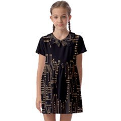 Circuit-board Kids  Asymmetric Collar Dress by nateshop