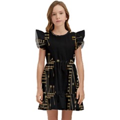 Circuit-board Kids  Winged Sleeve Dress by nateshop