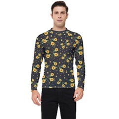 Nature Pattern Texture Flower Wing Men s Long Sleeve Rash Guard by Wegoenart