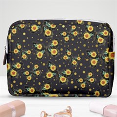 Nature Pattern Texture Flower Wing Make Up Pouch (medium) by Wegoenart