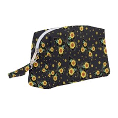 Nature Pattern Texture Flower Wing Wristlet Pouch Bag (medium) by Wegoenart