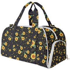 Nature Pattern Texture Flower Wing Burner Gym Duffel Bag by Wegoenart