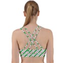 Christmas Xmas Green Stars Background Star Back Weave Sports Bra View2