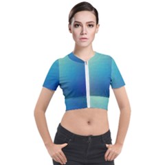 Color Short Sleeve Cropped Jacket by nateshop