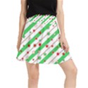 Christmas Xmas Green Stars Background Star Waistband Skirt View1