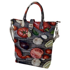 Bell Peppers & Tomatoes Buckle Top Tote Bag by ConteMonfrey