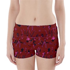 Doodles Maroon Boyleg Bikini Wrap Bottoms by nateshop