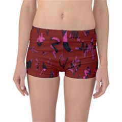 Doodles Maroon Reversible Boyleg Bikini Bottoms by nateshop