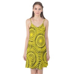 Yellow Abstract Sun Pattern Background Camis Nightgown  by Wegoenart