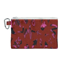 Doodles Maroon Canvas Cosmetic Bag (medium) by nateshop