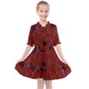 Doodles Maroon Kids  All Frills Chiffon Dress View1