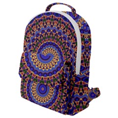 Mandala Kaleidoscope Background Flap Pocket Backpack (small) by Wegoenart