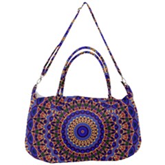 Mandala Kaleidoscope Background Removal Strap Handbag by Wegoenart