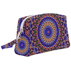 Mandala Kaleidoscope Background Wristlet Pouch Bag (large) by Wegoenart