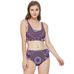 Mandala Kaleidoscope Background Frilly Bikini Set by Wegoenart