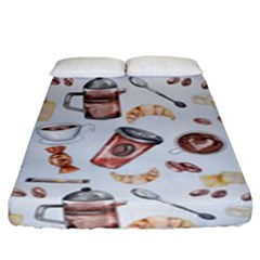 Coffee Coffeemania Caffeine Fitted Sheet (king Size) by Wegoenart