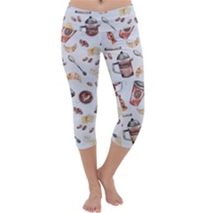 Coffee Coffeemania Caffeine Capri Yoga Leggings