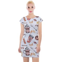 Coffee Coffeemania Caffeine Cap Sleeve Bodycon Dress by Wegoenart