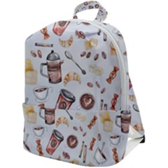 Coffee Coffeemania Caffeine Zip Up Backpack by Wegoenart