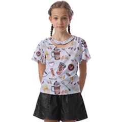 Coffee Coffeemania Caffeine Kids  Front Cut Tee by Wegoenart