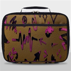 Doodles,gold Full Print Lunch Bag by nateshop