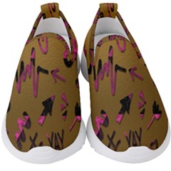 Doodles,gold Kids  Slip On Sneakers by nateshop