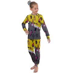 Doodles,gray Kids  Long Sleeve Set  by nateshop