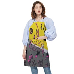 Doodles,gray Pocket Apron