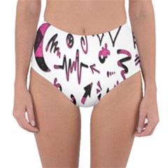 Doodles Reversible High-waist Bikini Bottoms by nateshop