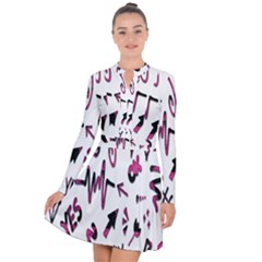 Doodles Long Sleeve Panel Dress by nateshop