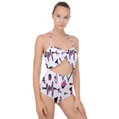 Doodles Scallop Top Cut Out Swimsuit by nateshop