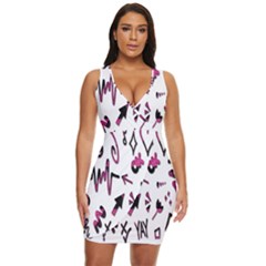 Doodles Draped Bodycon Dress by nateshop