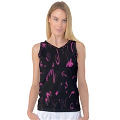 Doodles-black Women s Basketball Tank Top by nateshop