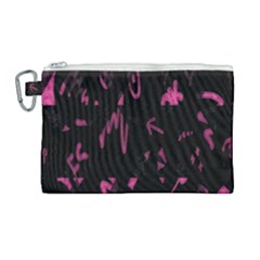 Doodles-black Canvas Cosmetic Bag (large)