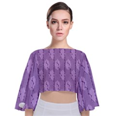 Flowers Tie Back Butterfly Sleeve Chiffon Top by nateshop