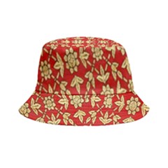 Gold-red Flower Bucket Hat by nateshop