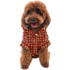 Gold-red Flower Dog Coat by nateshop