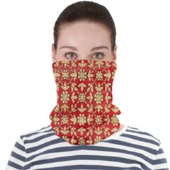 Gold-red Flower Face Seamless Bandana (adult) by nateshop