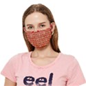 Gold-red Flower Crease Cloth Face Mask (Adult) View1