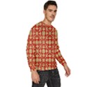 Gold-red Flower Men s Fleece Sweatshirt View3