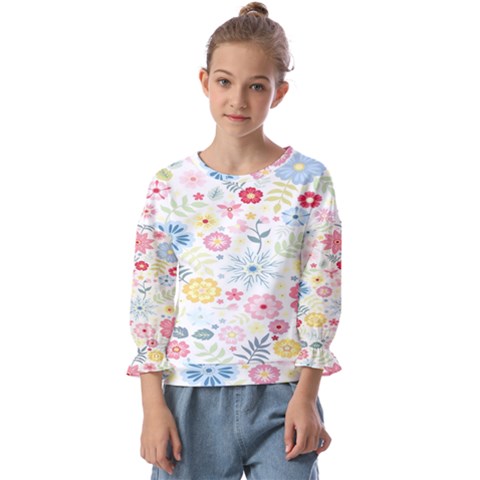 Graphic Art 002 Kids  Cuff Sleeve Top by nateshop